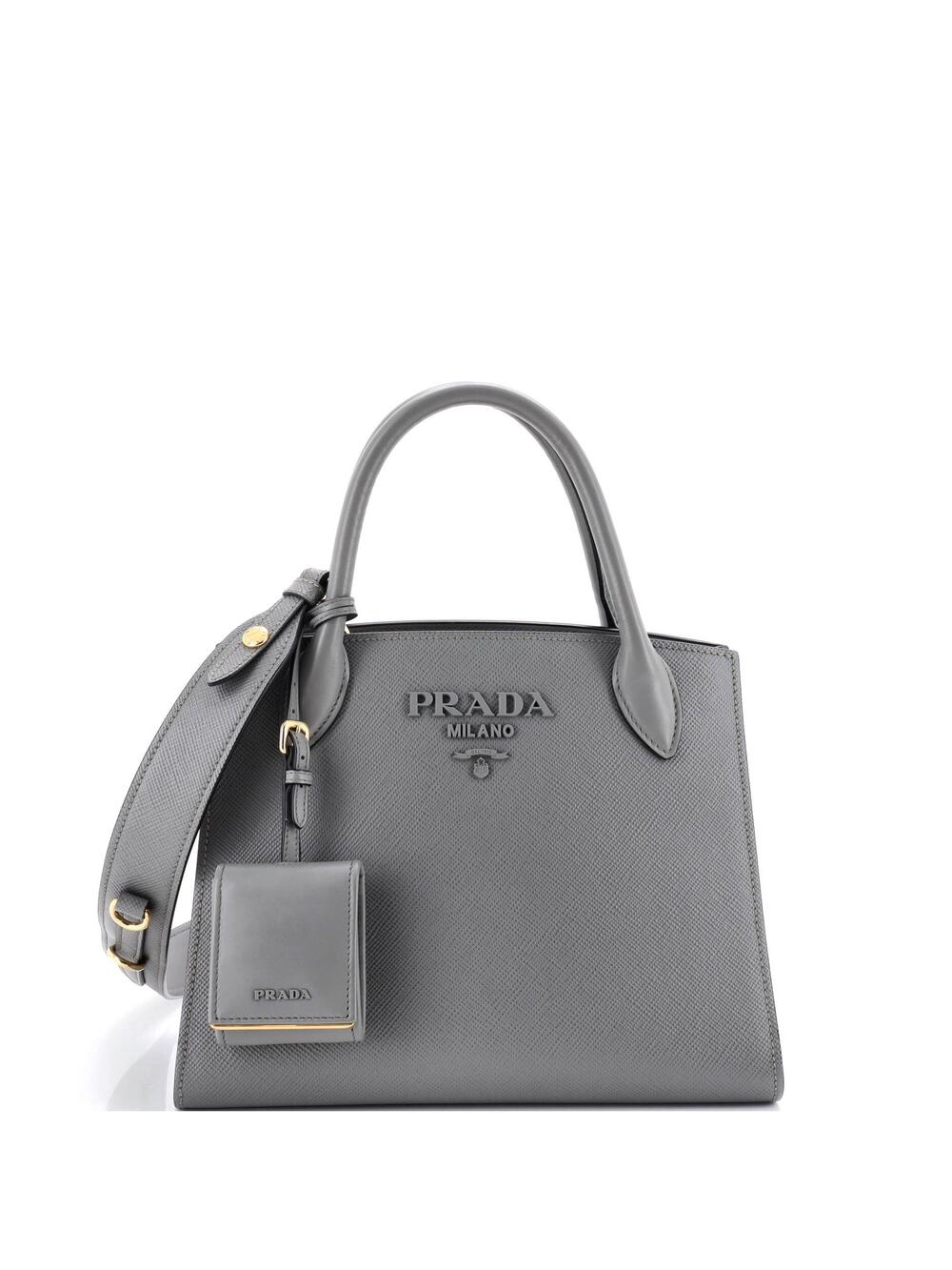 Prada Monochrome Tote Saffiano With #374633P18B